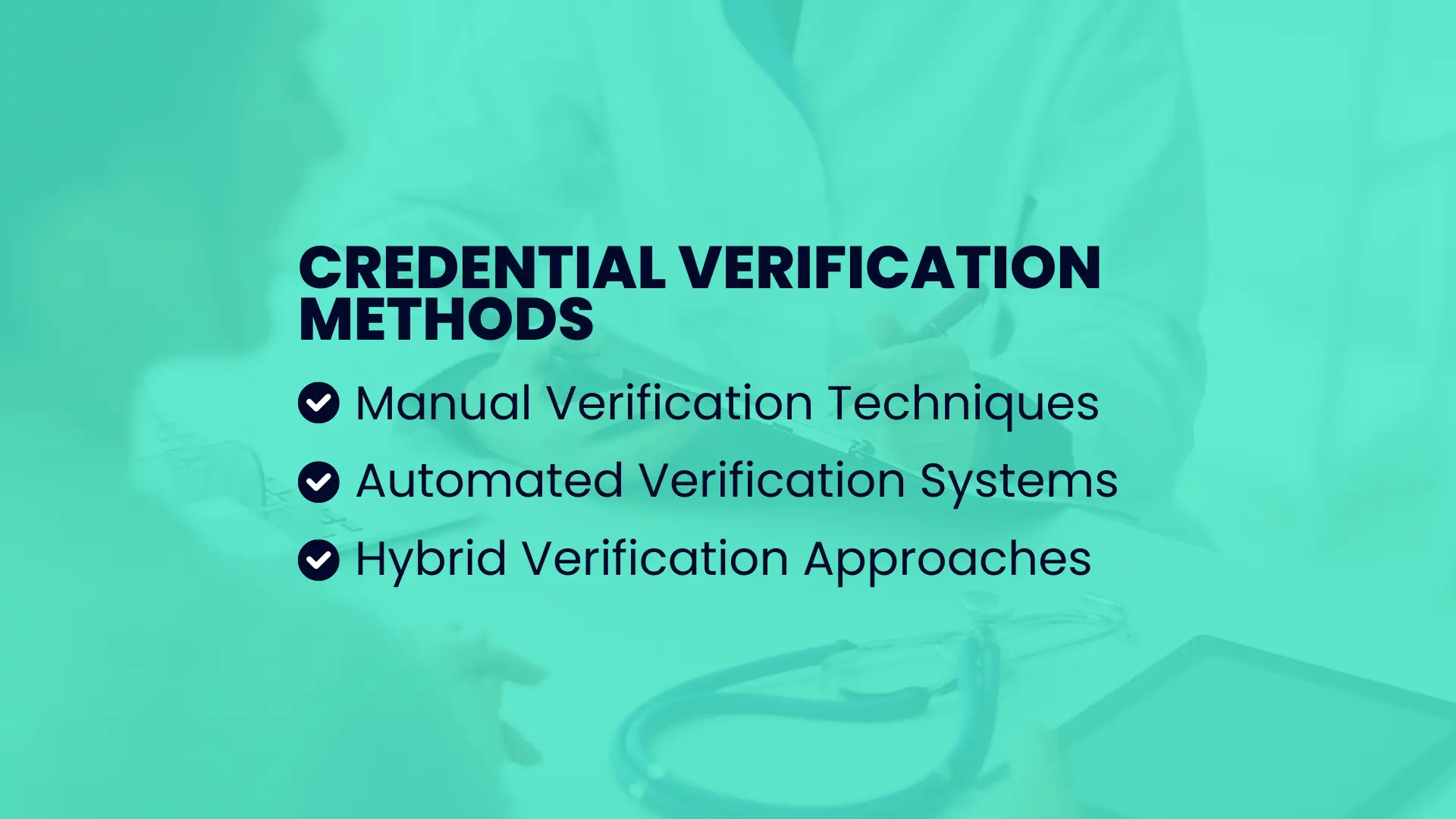 Credential Verification Methods