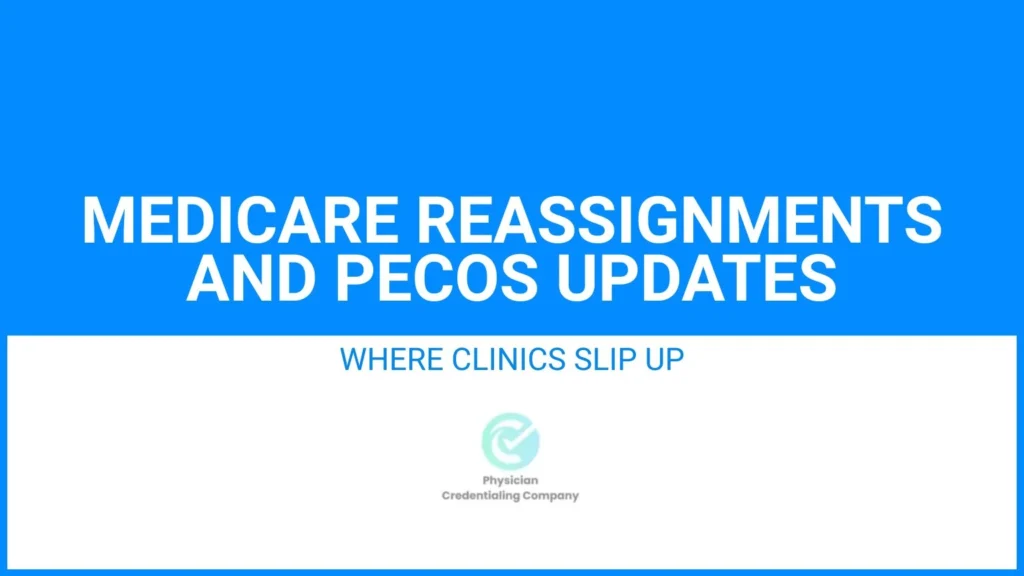 medicare reassignments pecos
